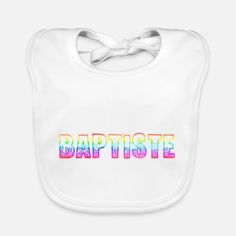 baptiste rs rainbow Organic Baby Bibs
