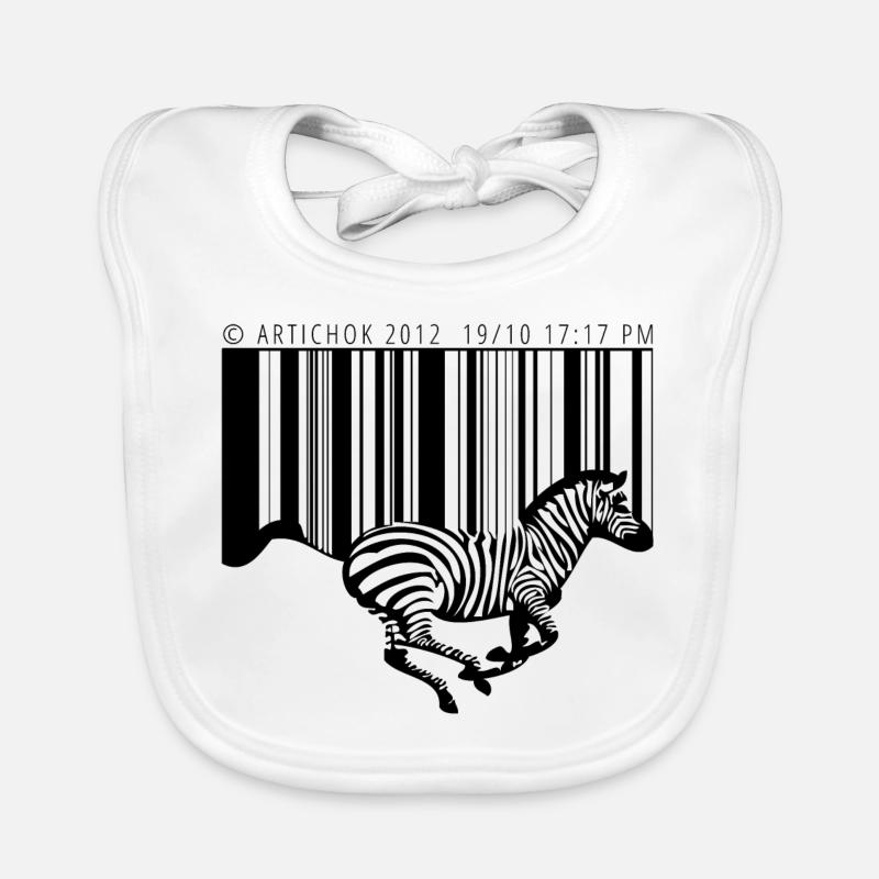 Zebra barcode Baby Bio-Lätzchen