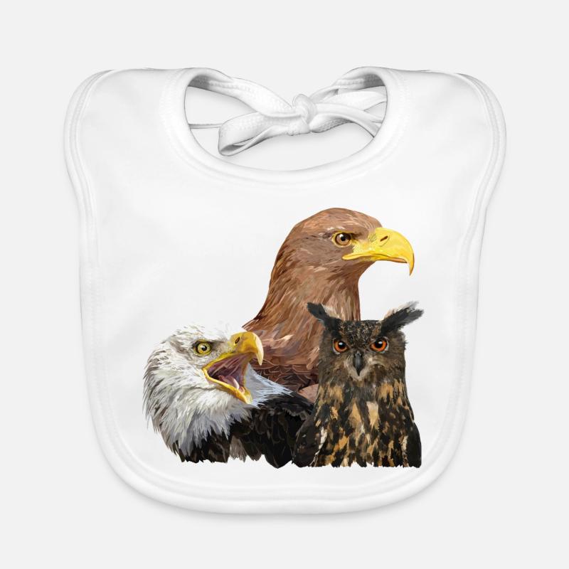 Eule und Pygmäen Baby Bio-Lätzchen