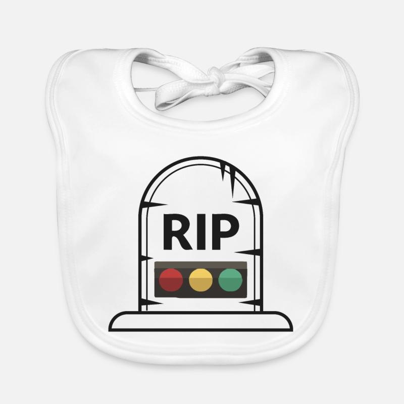 Traffic light Rest in Peace RIP Organic Baby Bibs