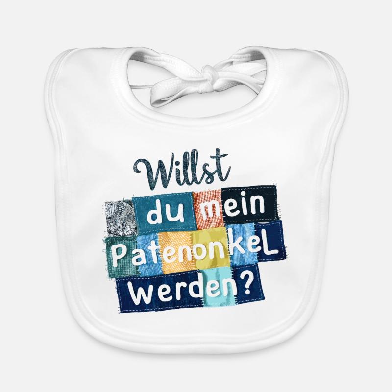 Willst du mein Patenonkel werden Baby Bio-Lätzchen