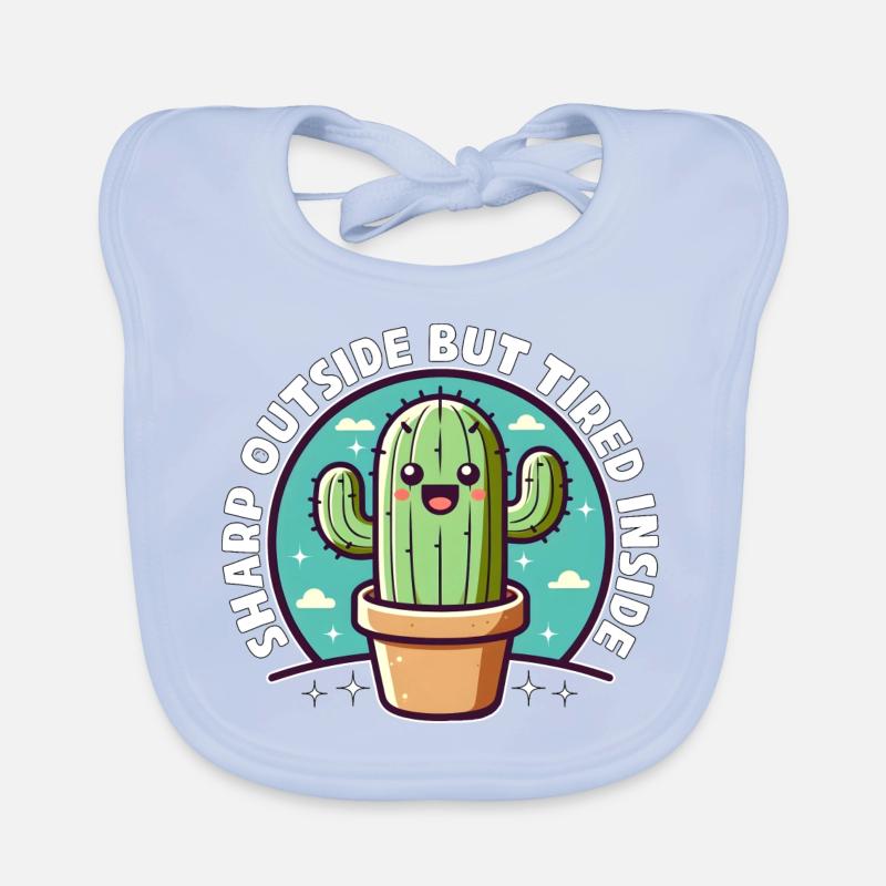 SHARP OUTSIDE BUT TIRED INSIDE Organic Baby Bibs
