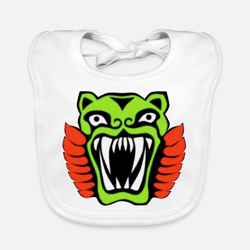 Tiger illustration magic jungle ancient style Baby Bio-Lätzchen