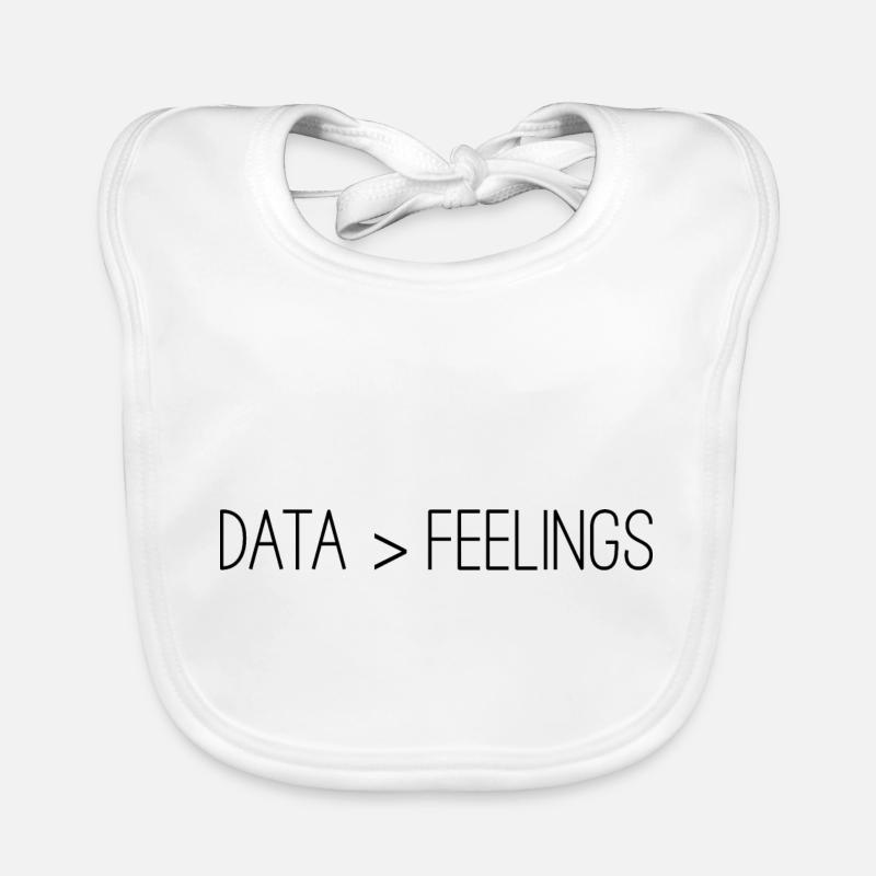 Data Is Greater Than Feelings 3 Organic Baby Bibs