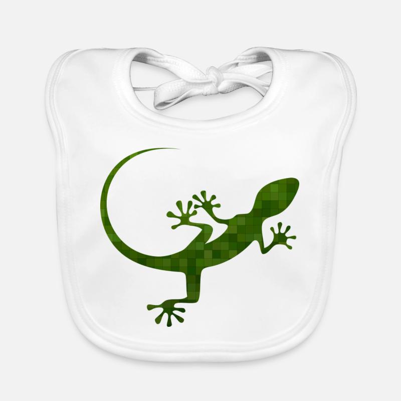 grüne Eidechse Baby Bio-Lätzchen