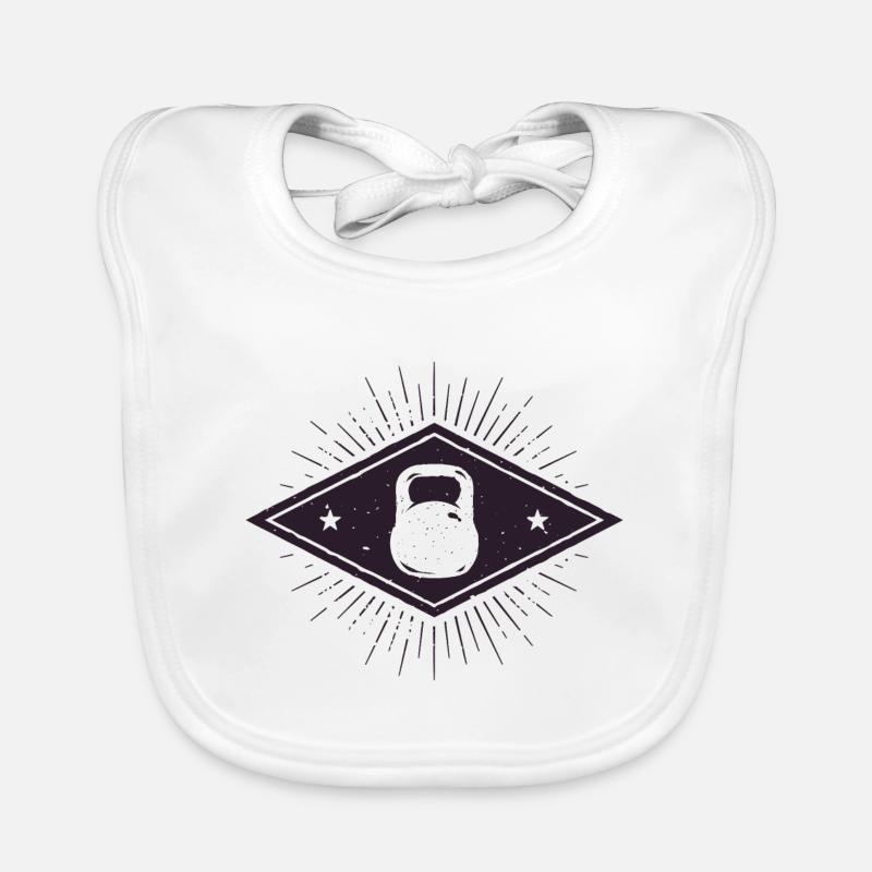 Kettlebell Gym Cross Training Fit - Bavoir bio Bébé - blanc