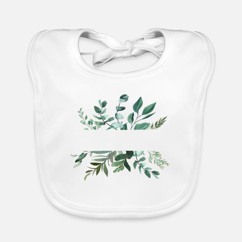 Leafy-personalizable Organic Baby Bibs