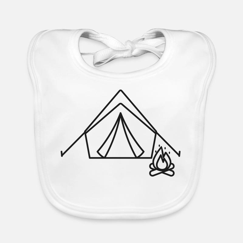Camping Zelt Lagerfeuer Icon Baby Bio-Lätzchen
