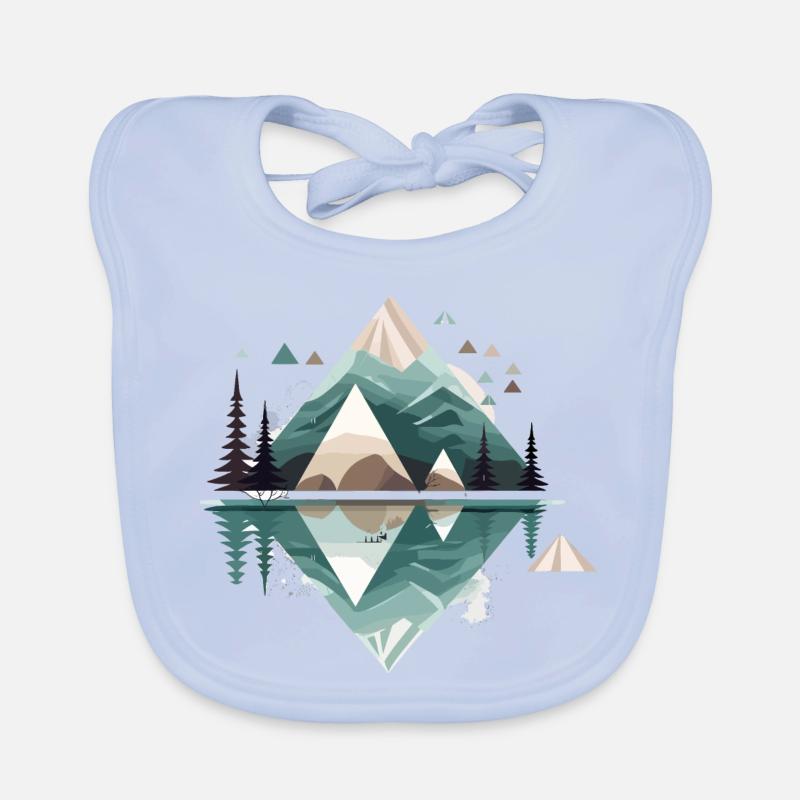 Minimalistic Mountains Organic Baby Bibs