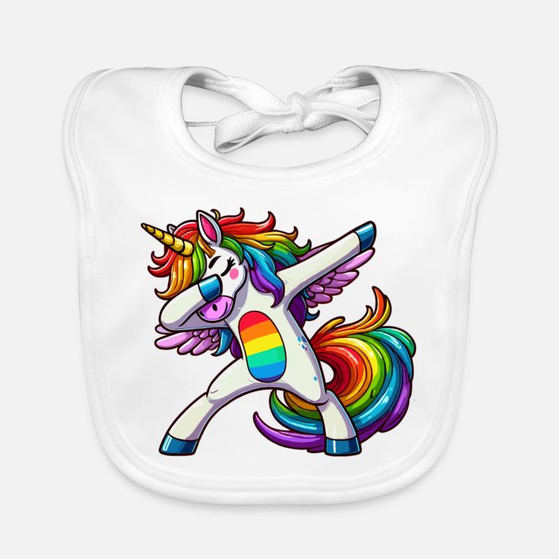 Dabbing Einhorn Baby Bio-Lätzchen