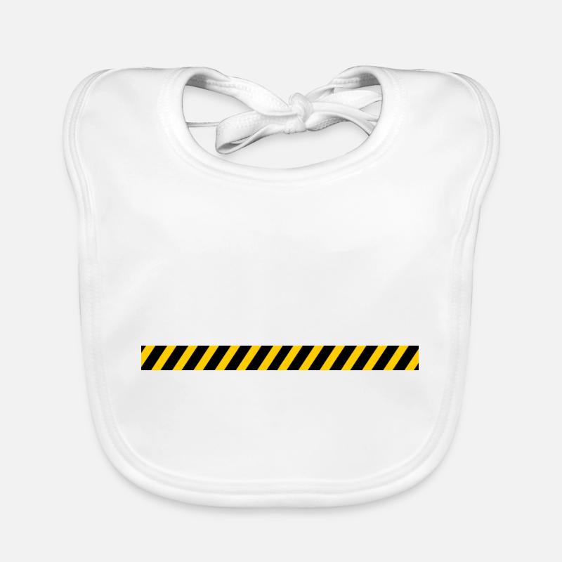 Barrier tape construction site construction workers Organic Baby Bibs