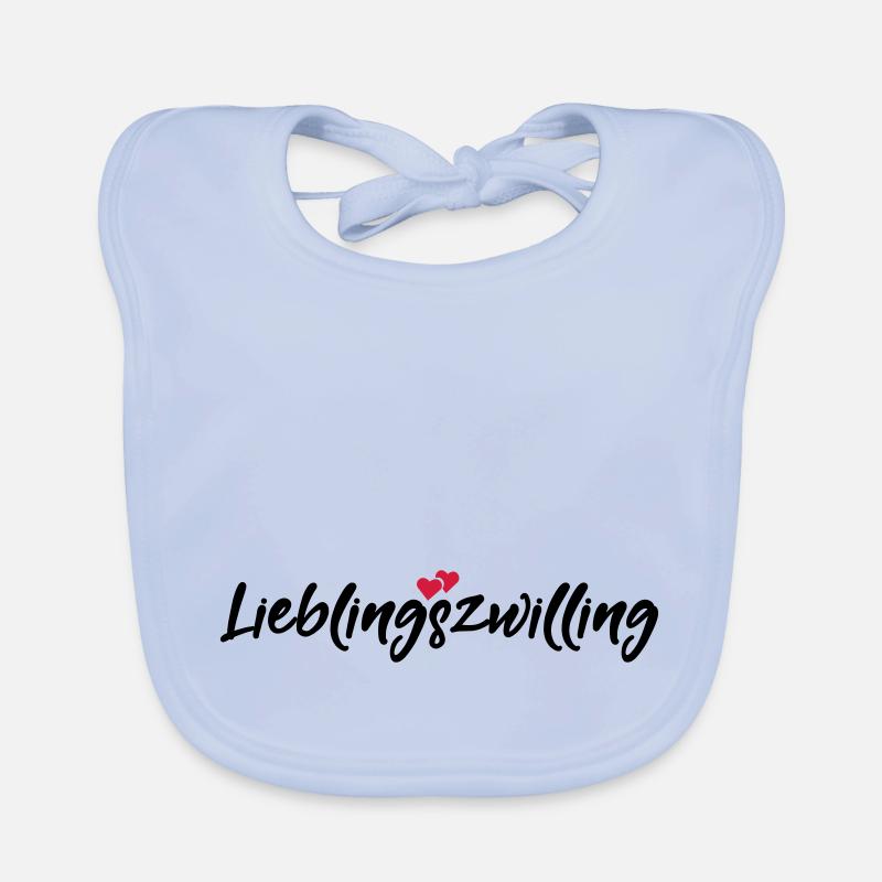 Favorite twin best twin sayings gift Organic Baby Bibs