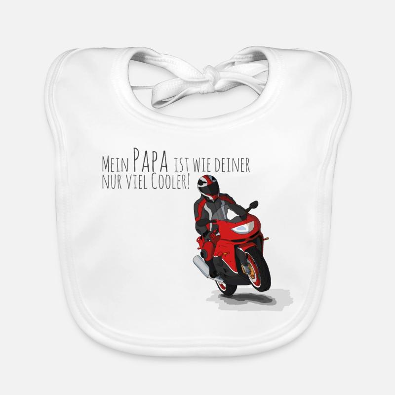 Cooler Papa mit Motorrad - Biker Daddy Baby Bio-Lätzchen