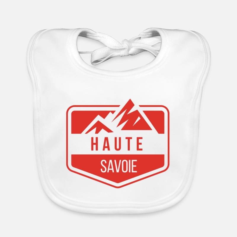 Blason Haute Savoie 3 - Bavoir bio Bébé - blanc