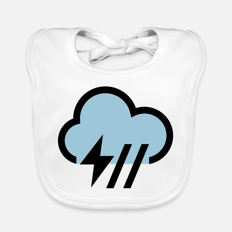 Storm, storm cloud icon, icon Organic Baby Bibs