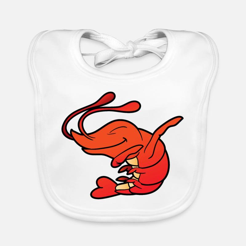 Dabbing Dab Dancing shrimp Organic Baby Bibs