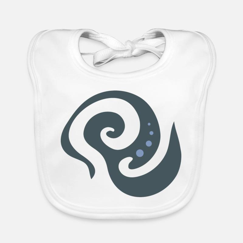 Graue Spirale Baby Bio-Lätzchen