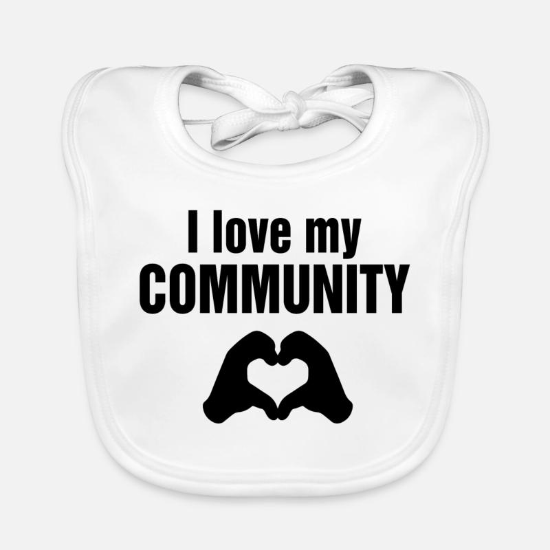 J'aime ma communauté Bavoir bio Bébé