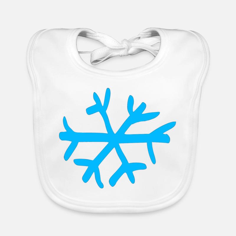 Flocon de neige bleu Bavoir bio Bébé
