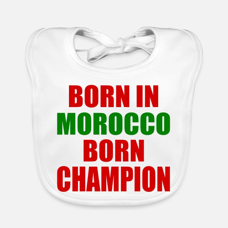 born in morocco born champion - marokko Baby Bio-Lätzchen