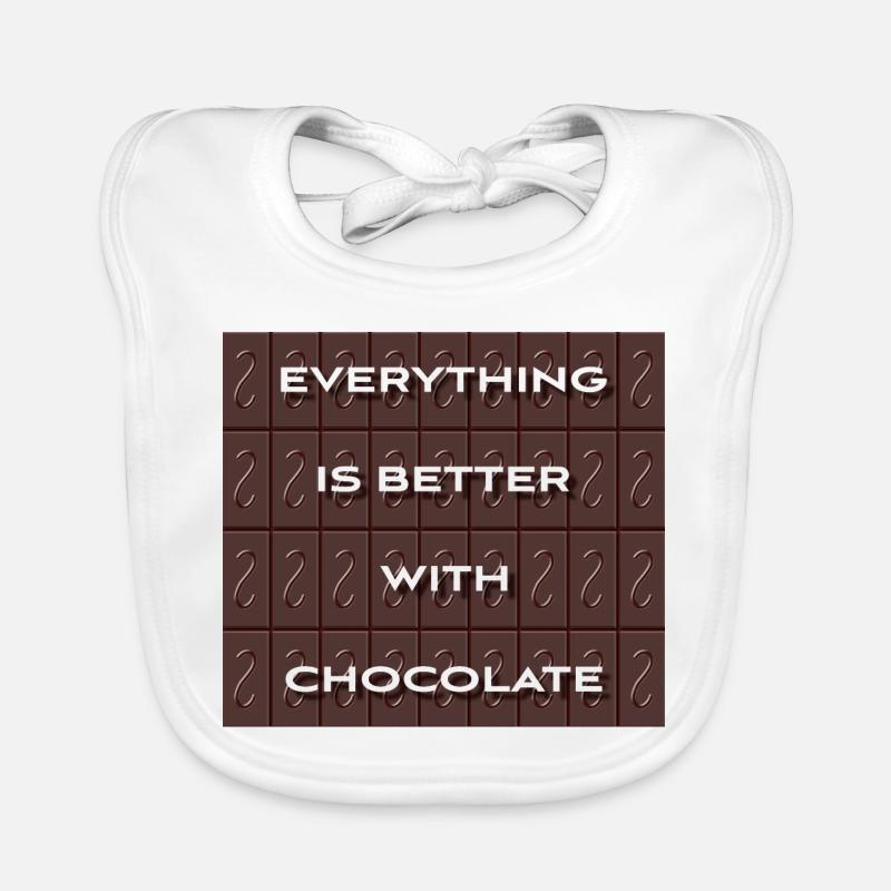 Everything Is Better With Chocolate Organic Baby Bibs