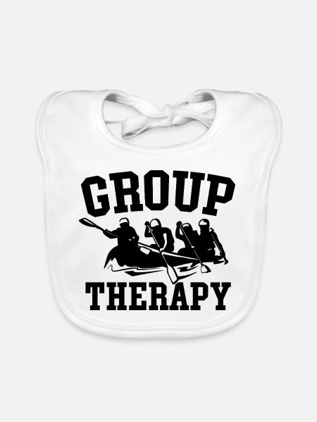 Group Therapy Rafting Adventure - Organic Baby Bibs - white - Front