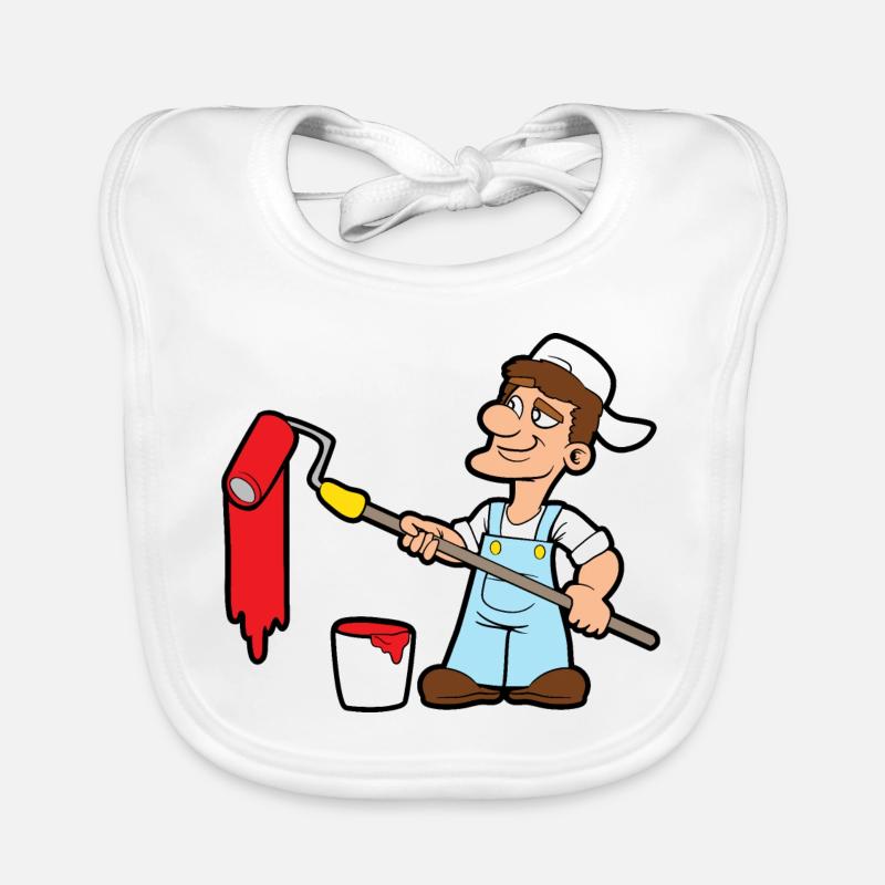 Painter upholsterer craftsman Organic Baby Bibs