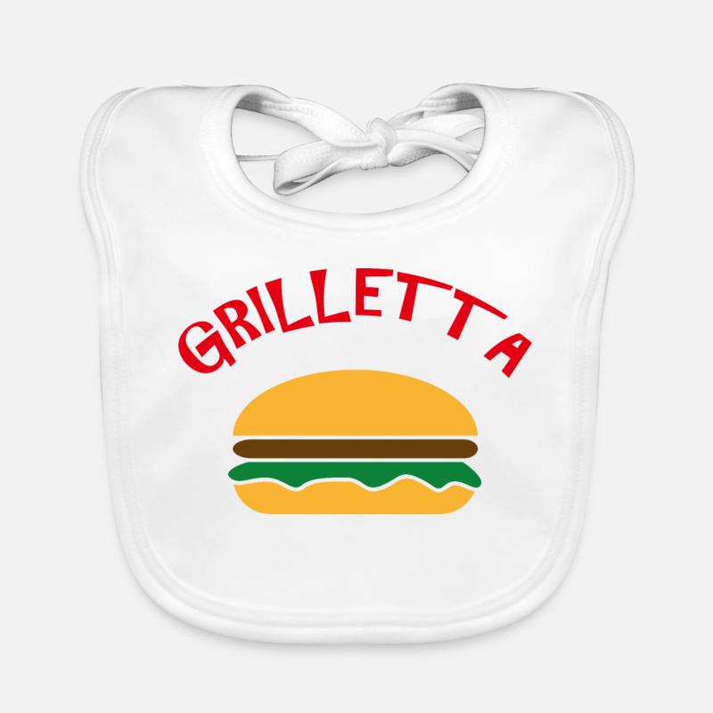 Grilletta DDR Ossi Gift Hamburger Ostalgie Organic Baby Bibs