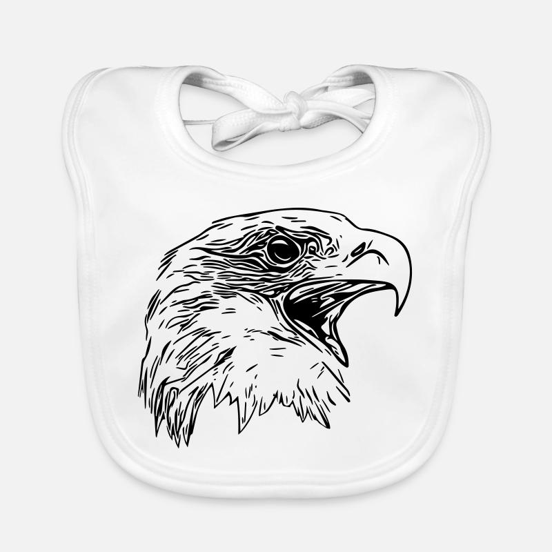 Adler Kopf - Königlicher Vector Greifvogel Baby Bio-Lätzchen