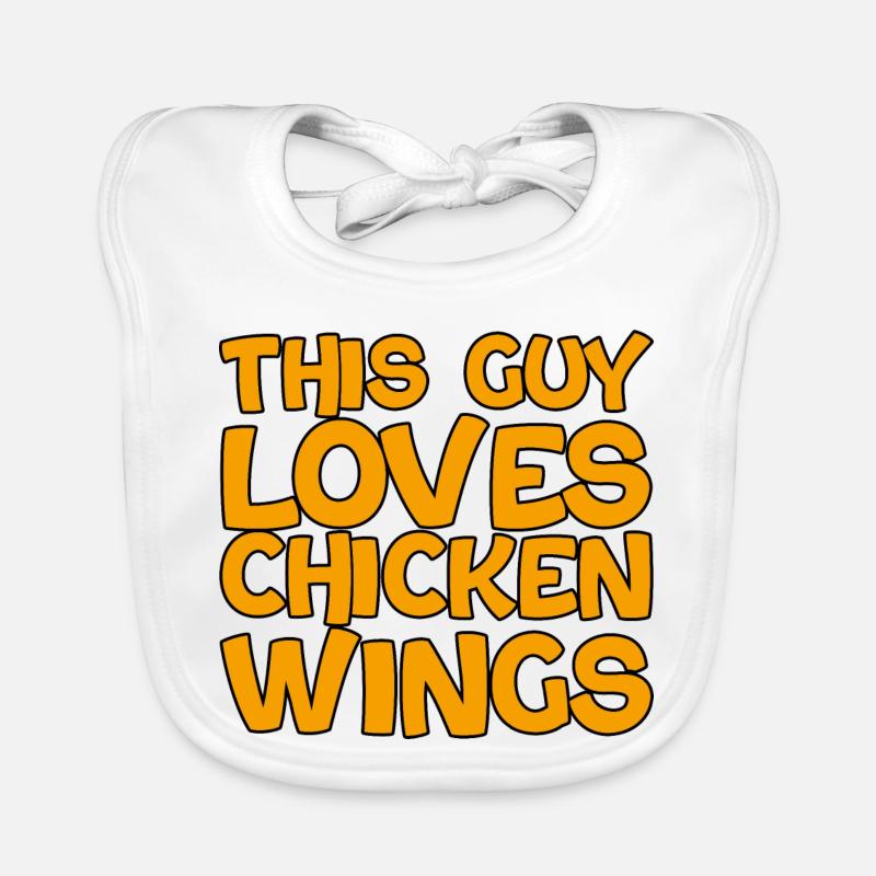 This Guy Loves Chicken Wings 2 Baby Bio-Lätzchen