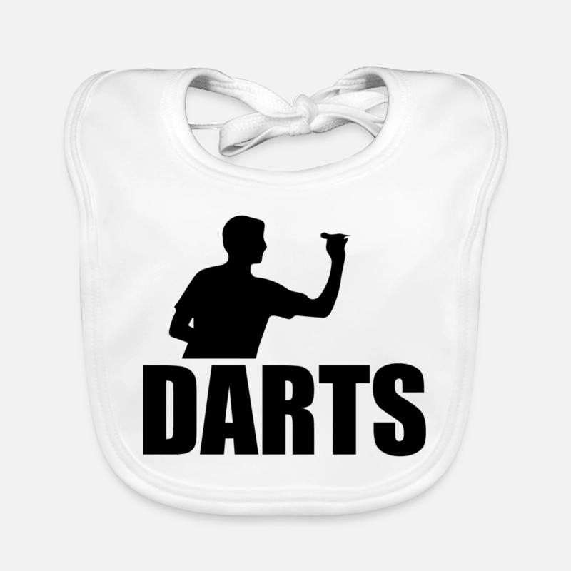 Darts Sport Spaß - Baby Bio-Lätzchen - Weiß