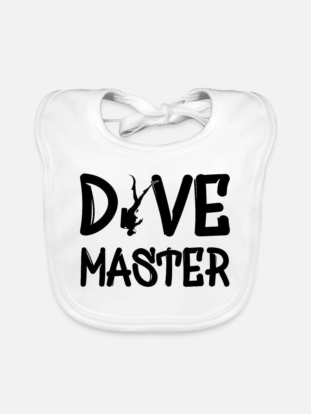 Dive Master - Baby Bio-Lätzchen - Weiß - Vorne