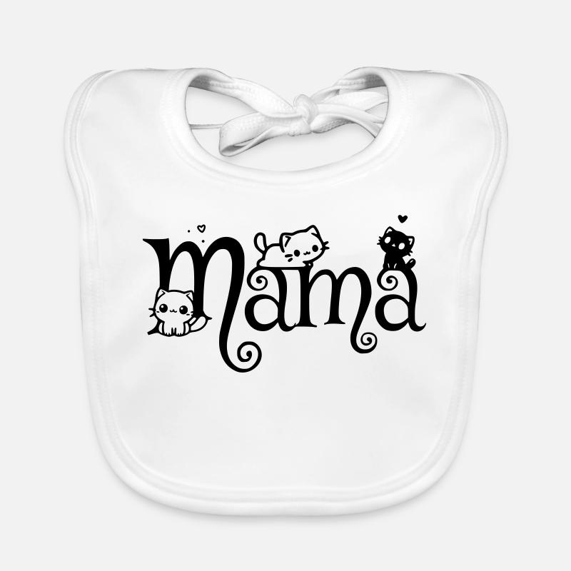 Mama Katzenmama Kätzchen Baby Bio-Lätzchen