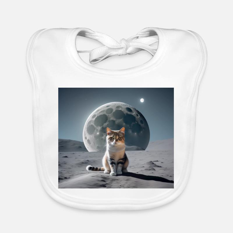 Cat on the Moon Organic Baby Bibs