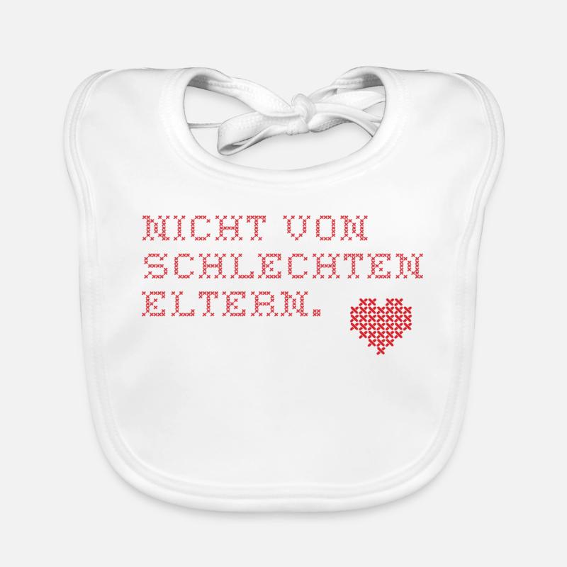 Nicht von schlechten Eltern - Baby Bio-Lätzchen - Weiß