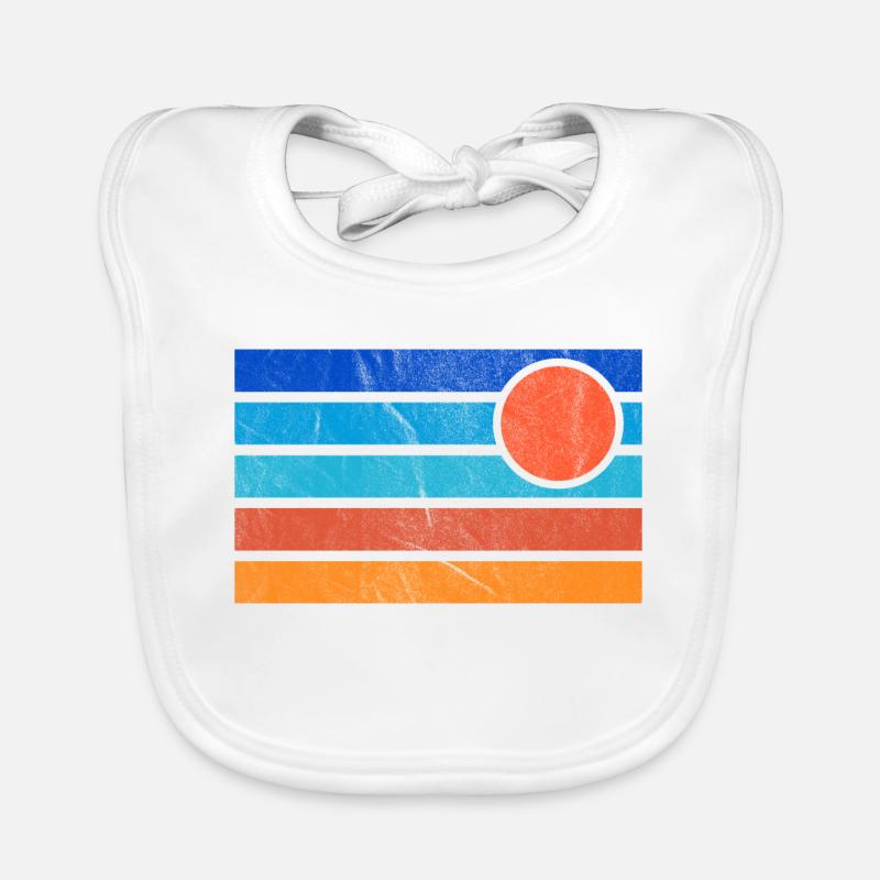 Sunset retro Organic Baby Bibs