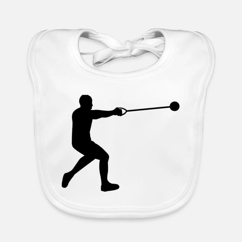 Hammer throwing athletics Organic Baby Bibs