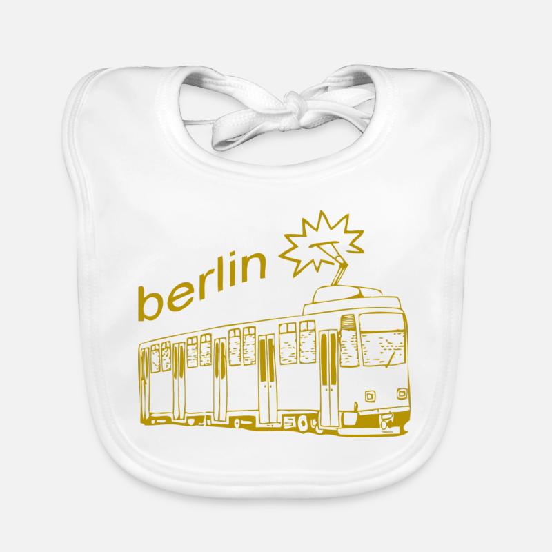 Tramway de Berlin - Idée cadeau Bavoir bio Bébé