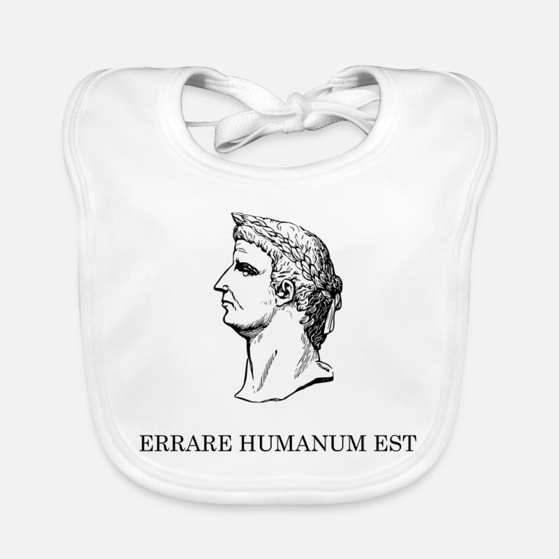 to err is human black Organic Baby Bibs