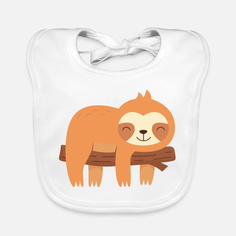 Tired sloth Organic Baby Bibs