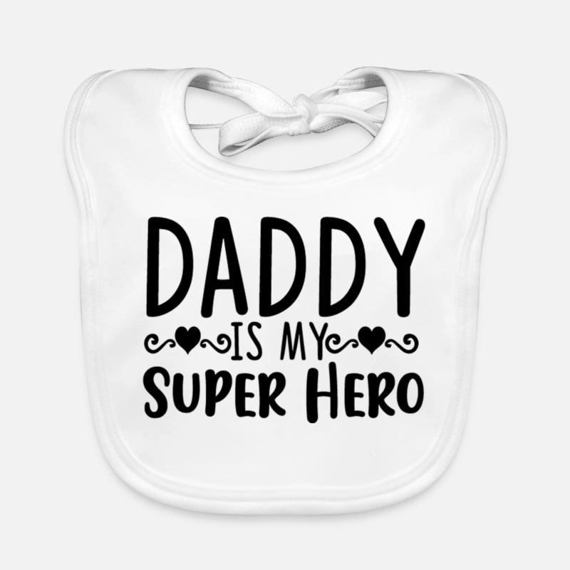 Daddy ist mein Superheld Baby Bio-Lätzchen