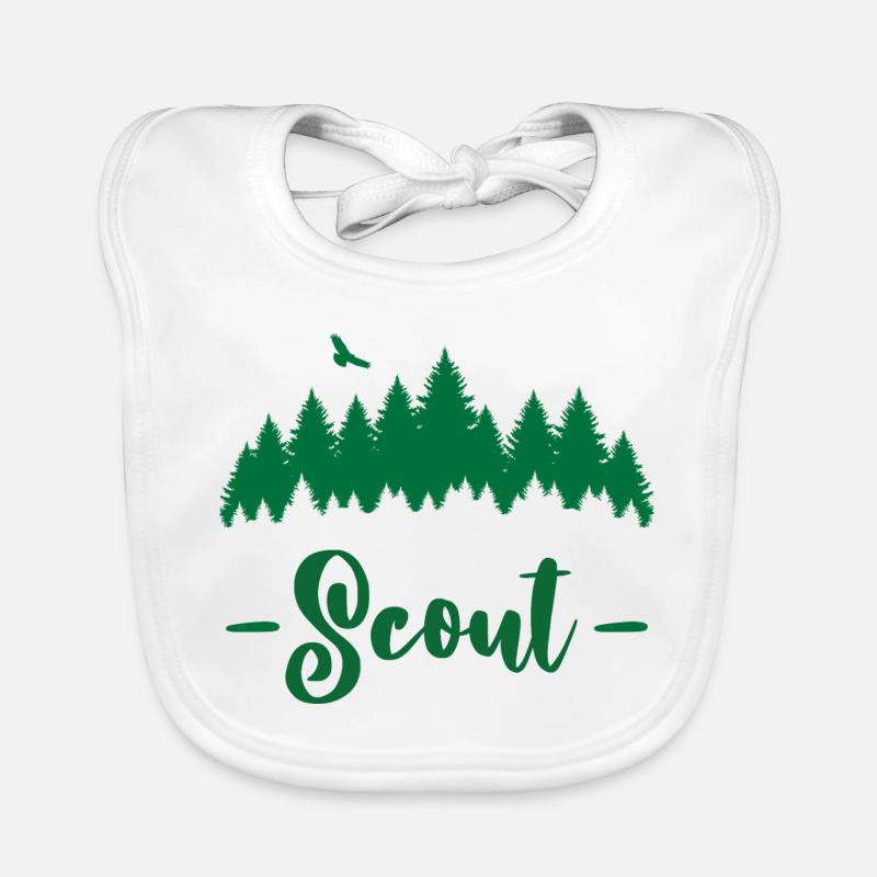 Scout / Scoutisme - Bavoir bio Bébé - blanc