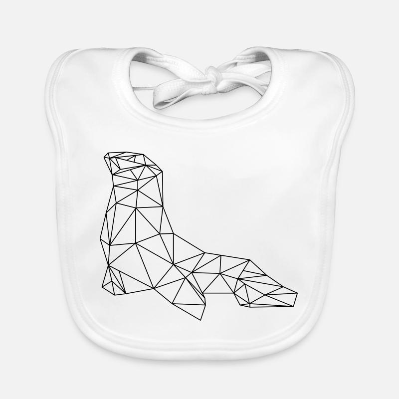 Seehund Robbe geometrisch Baby Bio-Lätzchen