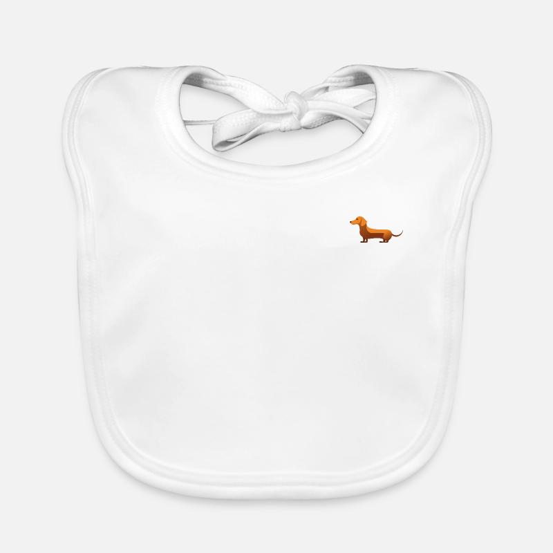 Petit teckel doux caramel Bavoir bio Bébé