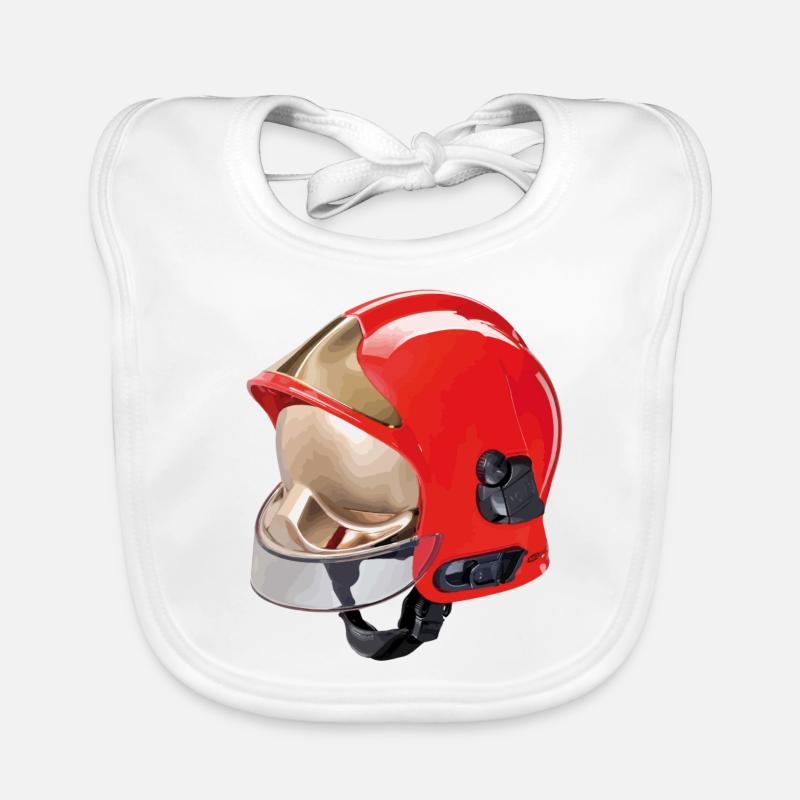 firefighters helmet Organic Baby Bibs