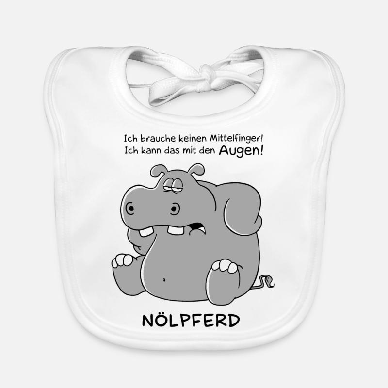 Nölperd - Mittelfinger Baby Bio-Lätzchen