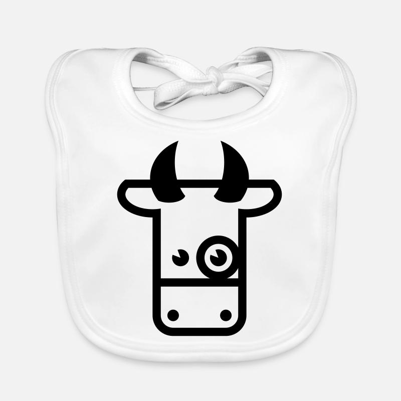 Kuh / Cow / Vache / Vaca / Vacca / Koe (1C) Organic Baby Bibs
