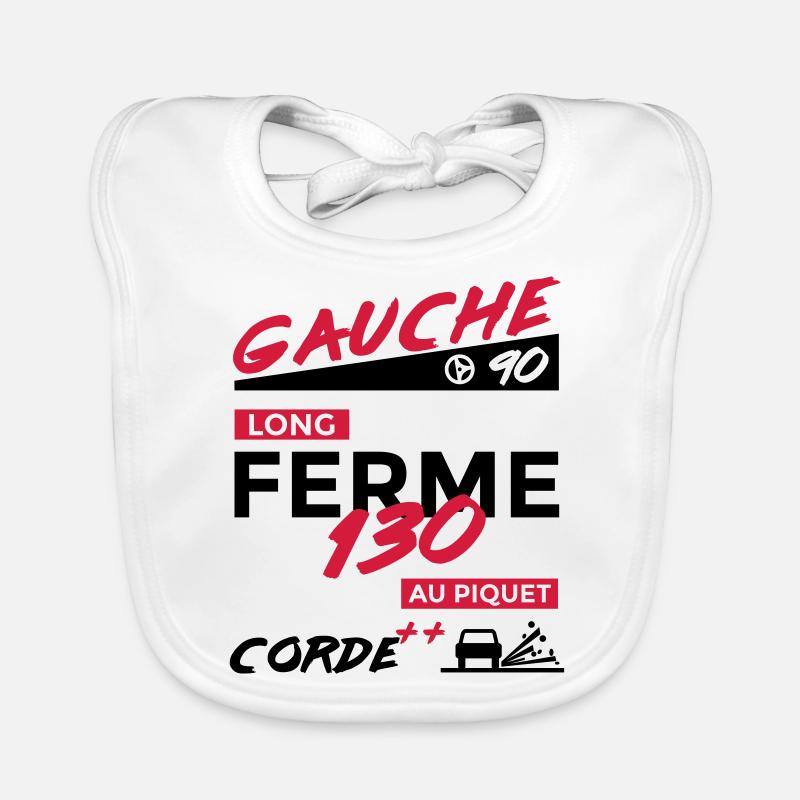 Notes Rallye - Gauche 90 long Bavoir bio Bébé