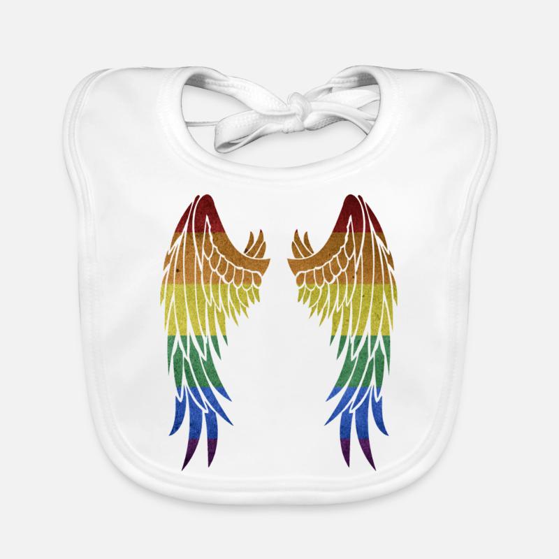 Ailes gays LGBT - Bavoir bio Bébé - blanc
