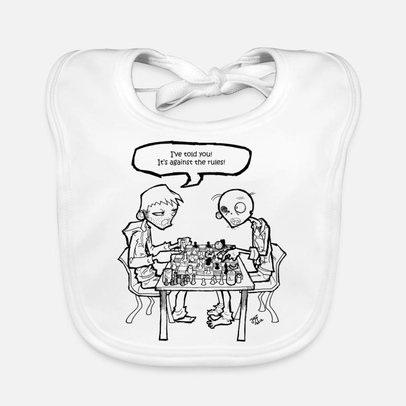 Necromania; Checkmate Organic Baby Bibs